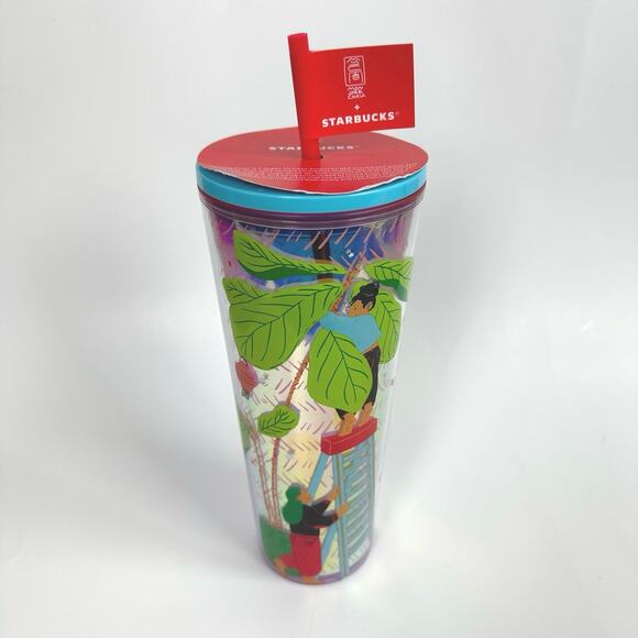 Monyee Chau  + Starbucks Pride Month Exclusive Summer Jungle Tumbler 24 oz NEW - Picture 1 of 8